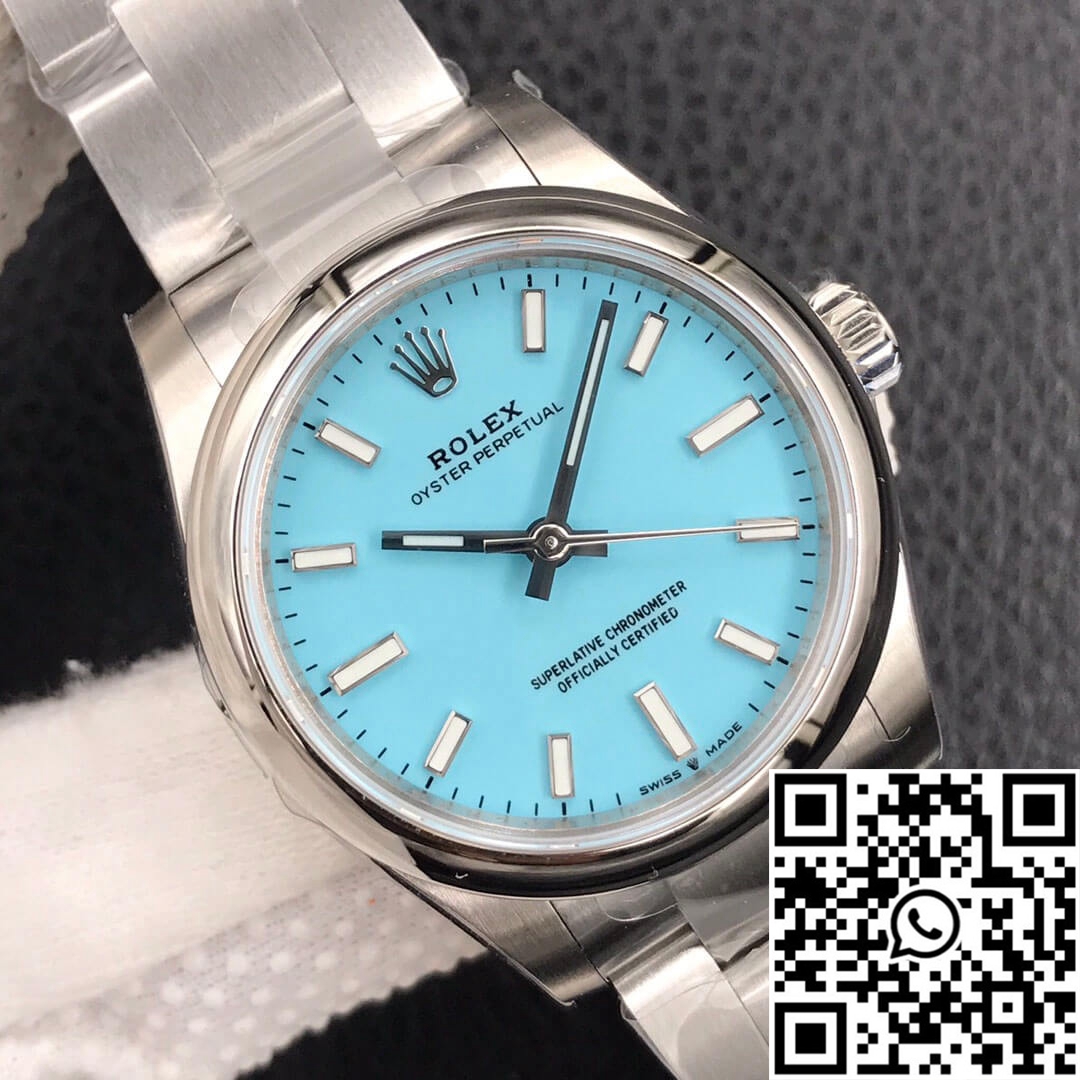 Rolex Oyster Perpetual M277200-0007 31MM EW Factory Turquoise Blue Dial ...